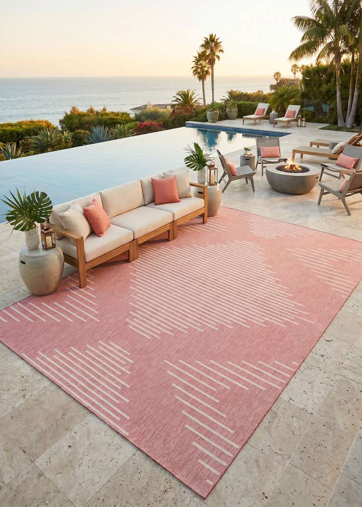 10' x 13' Easy-Clean Modern Indoor / Outdoor Rug