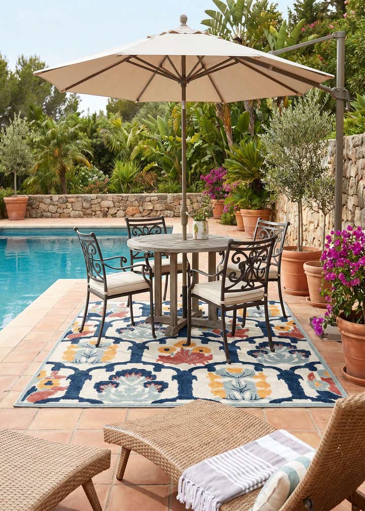 7' 10 x 10' Easy-Clean Belize Indoor / Outdoor Rug