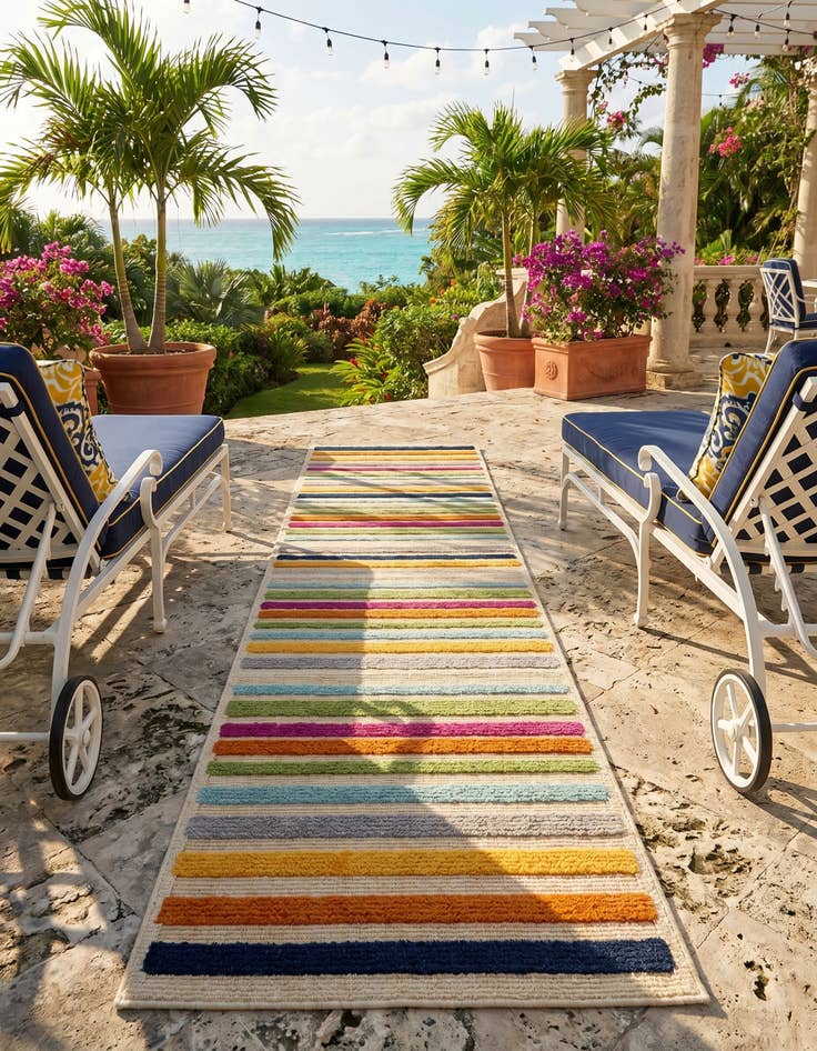 Detail image of 2' x 10' Easy-Clean Aruba Indoor / Outdoor Runner Rug