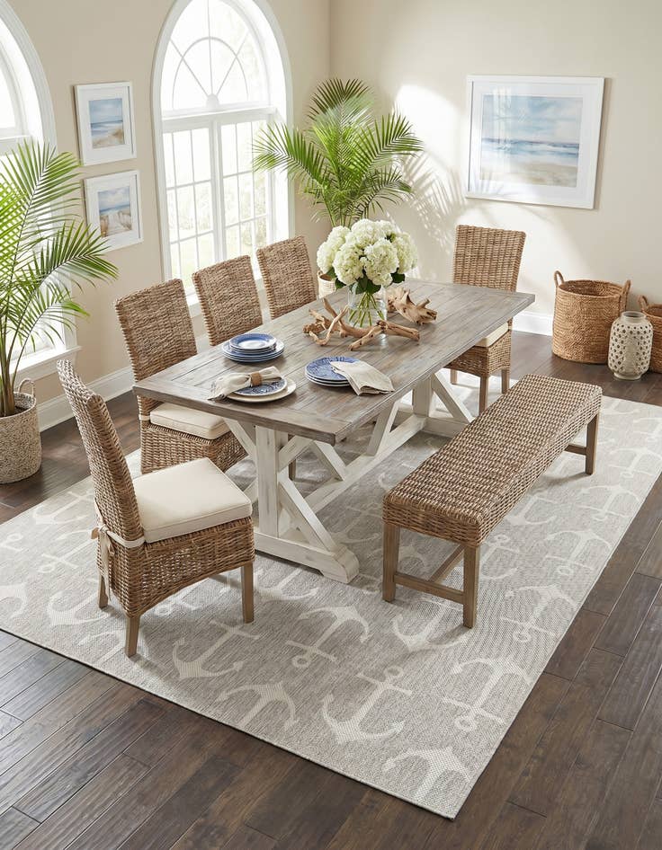 Detail image of 10' x 13' Easy-Clean Coastal Indoor / Outdoor Rug