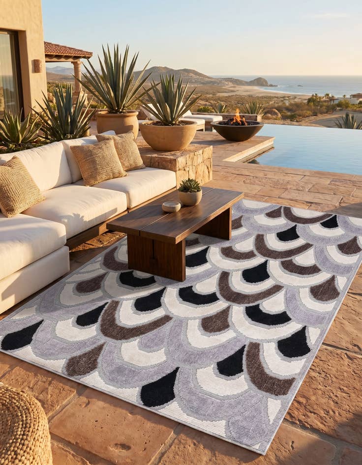 Detail image of 5' x 7' 7 Easy-Clean Indoor / Outdoor Rug