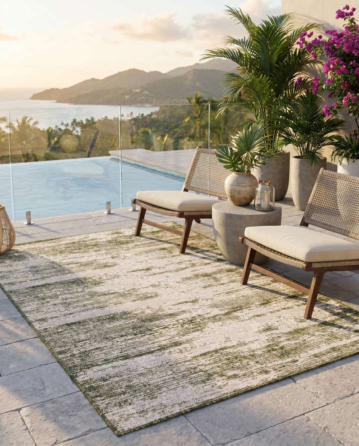 5' 3 x 8' Easy-Clean Modern Indoor / Outdoor Rug