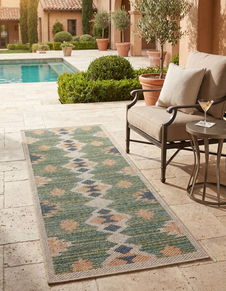 Detail image of 2' x 5' Easy-Clean Baja Indoor / Outdoor Runner Rug