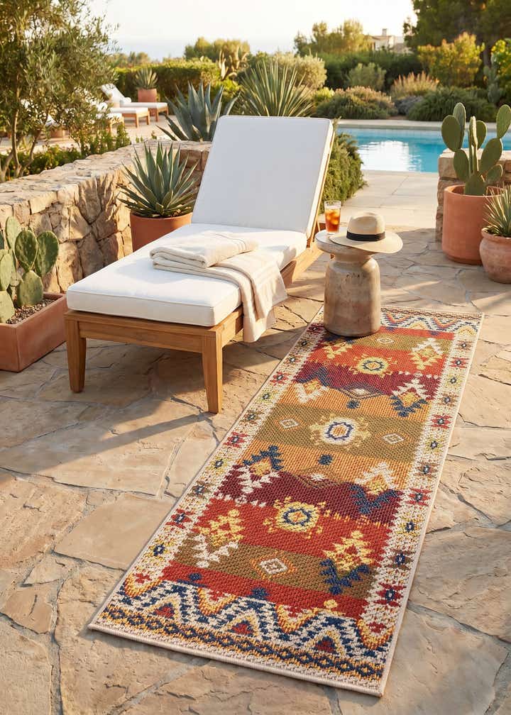 2' x 5' Easy-Clean Baja Indoor / Outdoor Runner Rug