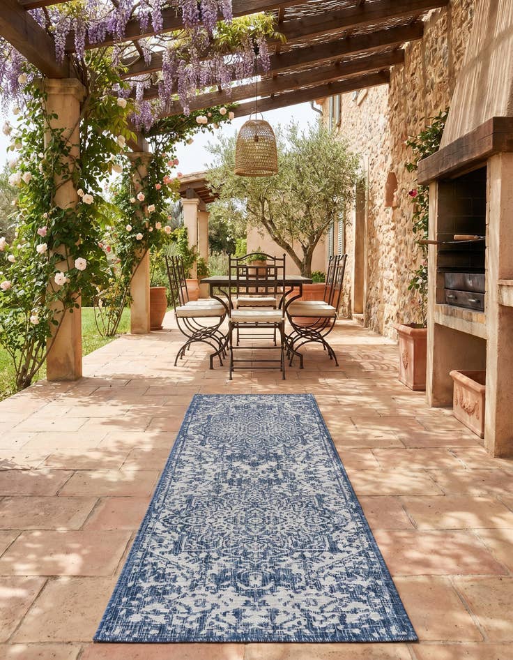 Detail image of 2' x 8' Easy-Clean Jill Zarin Dubai Indoor / Outdoor Runner Rug