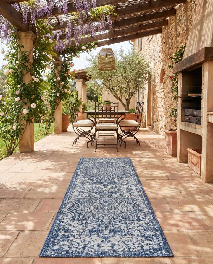 2' x 8' Easy-Clean Jill Zarin Dubai Indoor / Outdoor Runner Rug