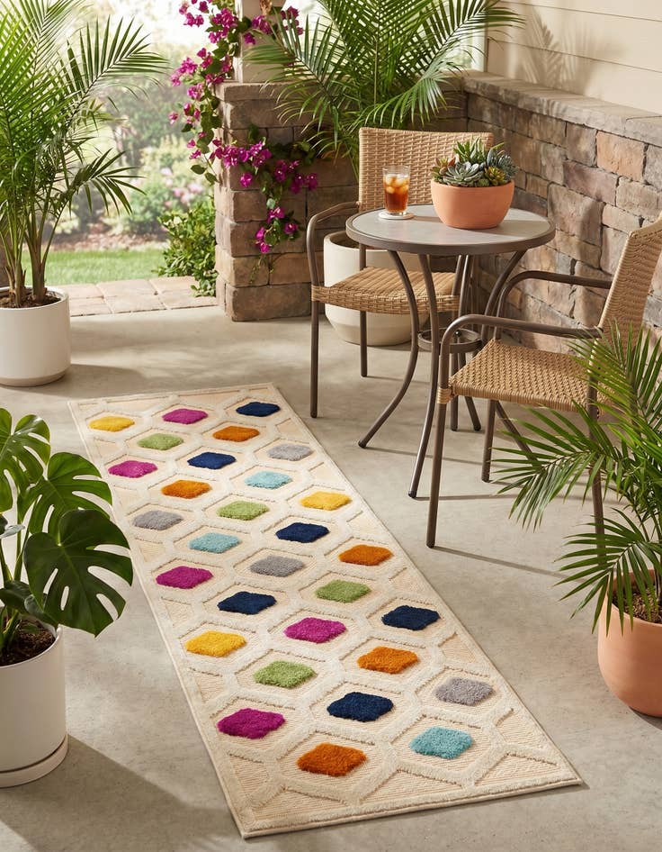 Detail image of 2' x 8' Easy-Clean Aruba Indoor / Outdoor Runner Rug