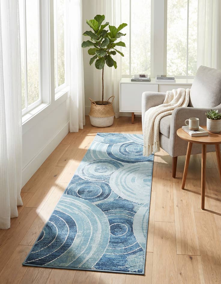 Detail image of 2' x 6' Easy-Clean Modern Indoor / Outdoor Runner Rug