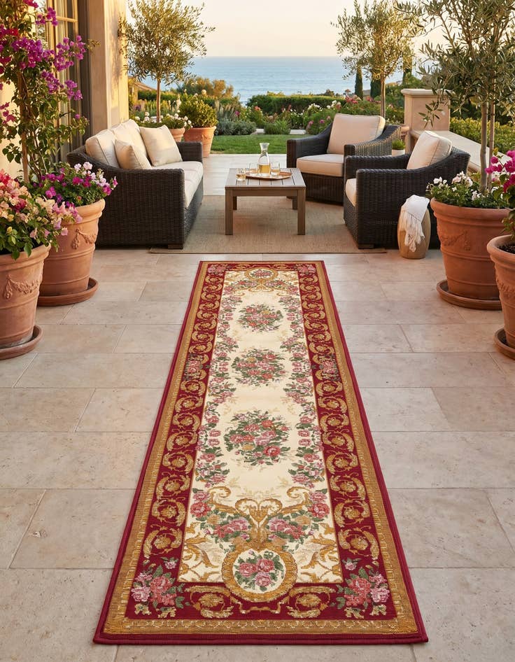 Detail image of 2' x 8' Easy-Clean Traditional Indoor / Outdoor Runner Rug