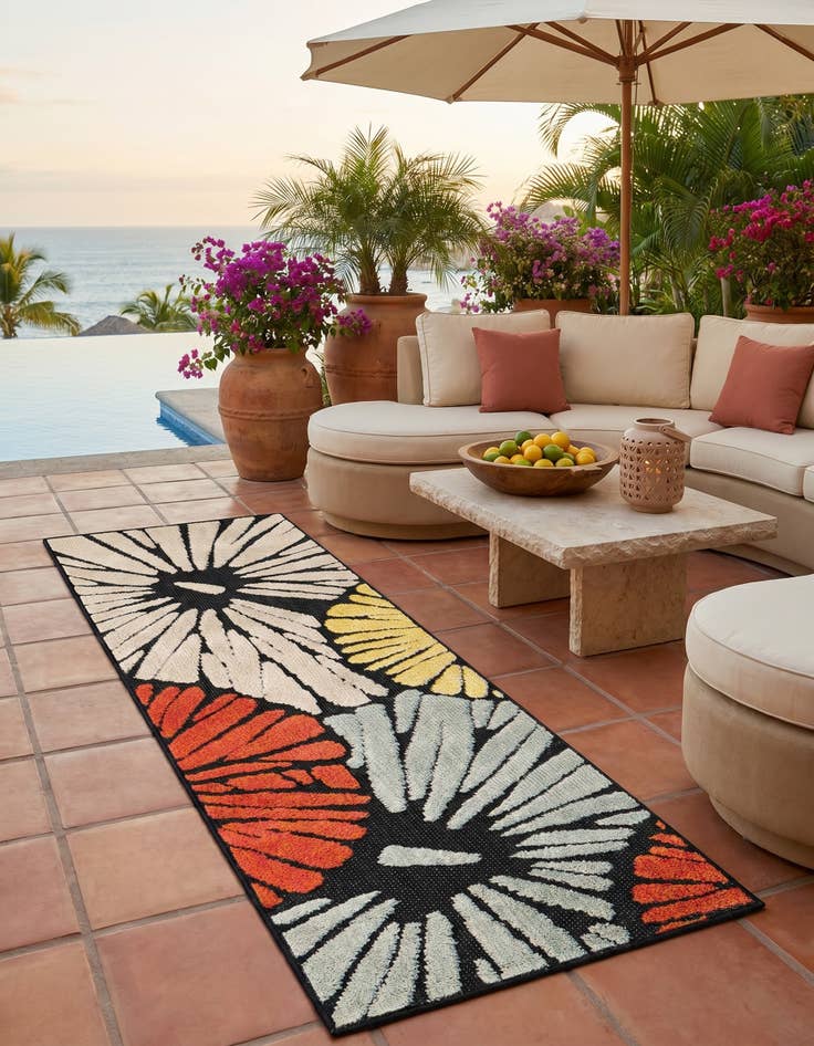 Detail image of 2' x 5' Easy-Clean Casablanca Indoor / Outdoor Runner Rug