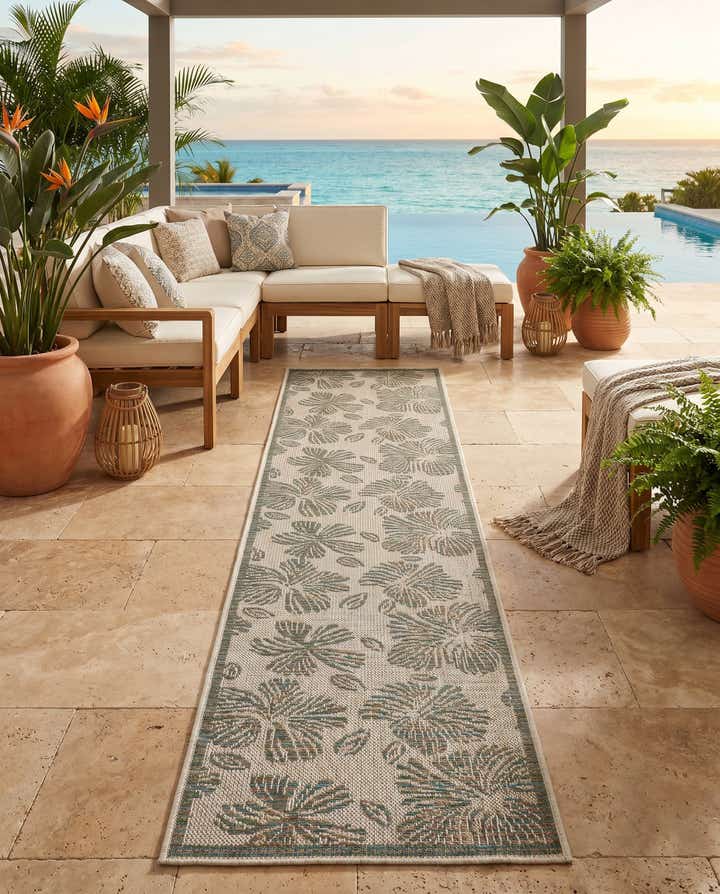 2' x 8' Easy-Clean Baja Indoor / Outdoor Runner Rug