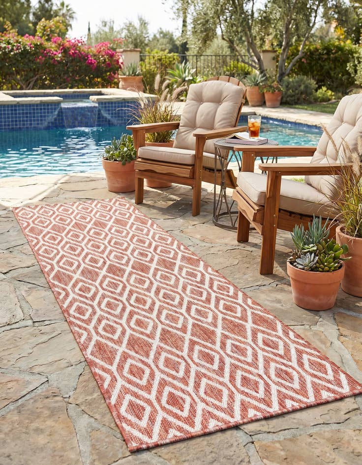 Detail image of 2' x 6' Easy-Clean Jill Zarin Turks and Caicos Indoor / Outdoor Runner Rug