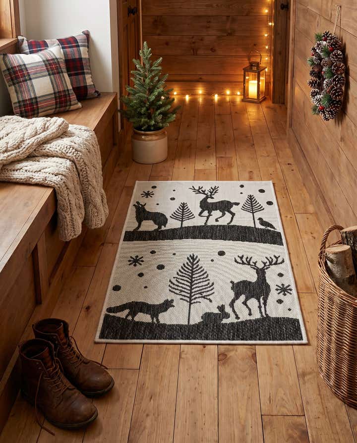 2' x 3' Easy-Clean Holiday Indoor / Outdoor Rug