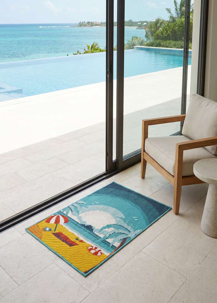 2' x 3' Easy-Clean Coastal Indoor / Outdoor Rug