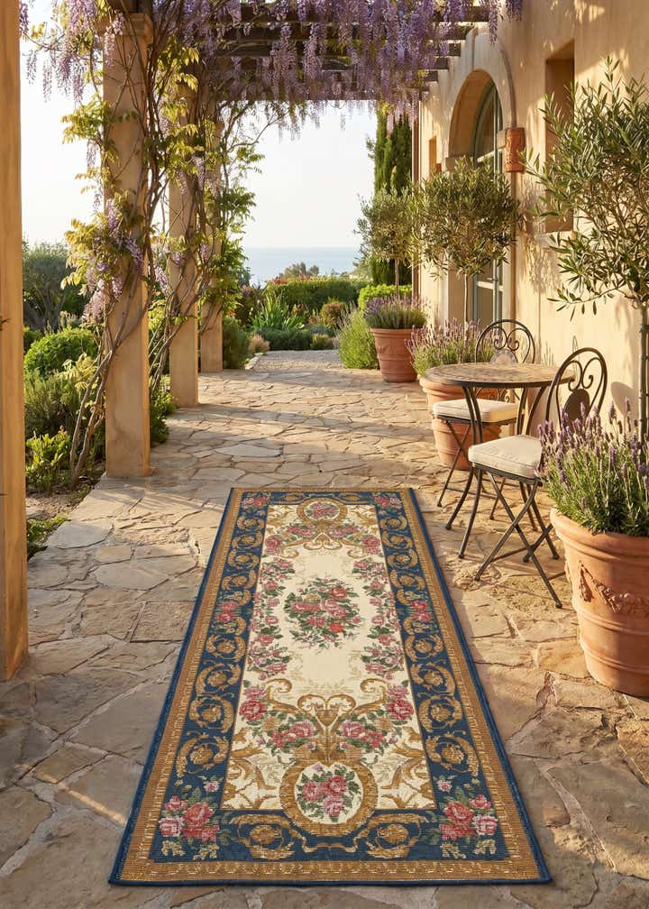 2' x 5' Easy-Clean Traditional Indoor / Outdoor Runner Rug