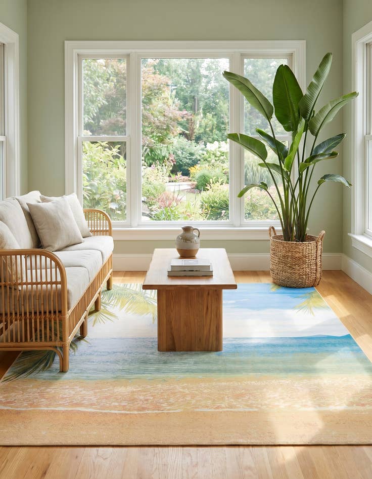 Detail image of 10' x 12' Easy-Clean Coastal Indoor / Outdoor Rug