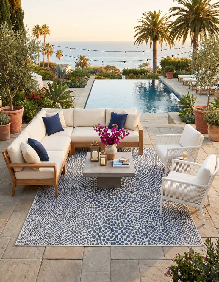 Detail image of 10' x 13' Easy-Clean Jill Zarin Cape Town Indoor / Outdoor Rug