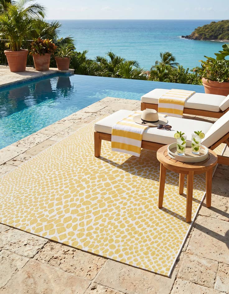 Detail image of 5' 3 x 8' Easy-Clean Jill Zarin Cape Town Indoor / Outdoor Rug
