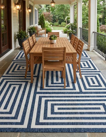 9' x 12' Easy-Clean Modern Indoor / Outdoor Rug