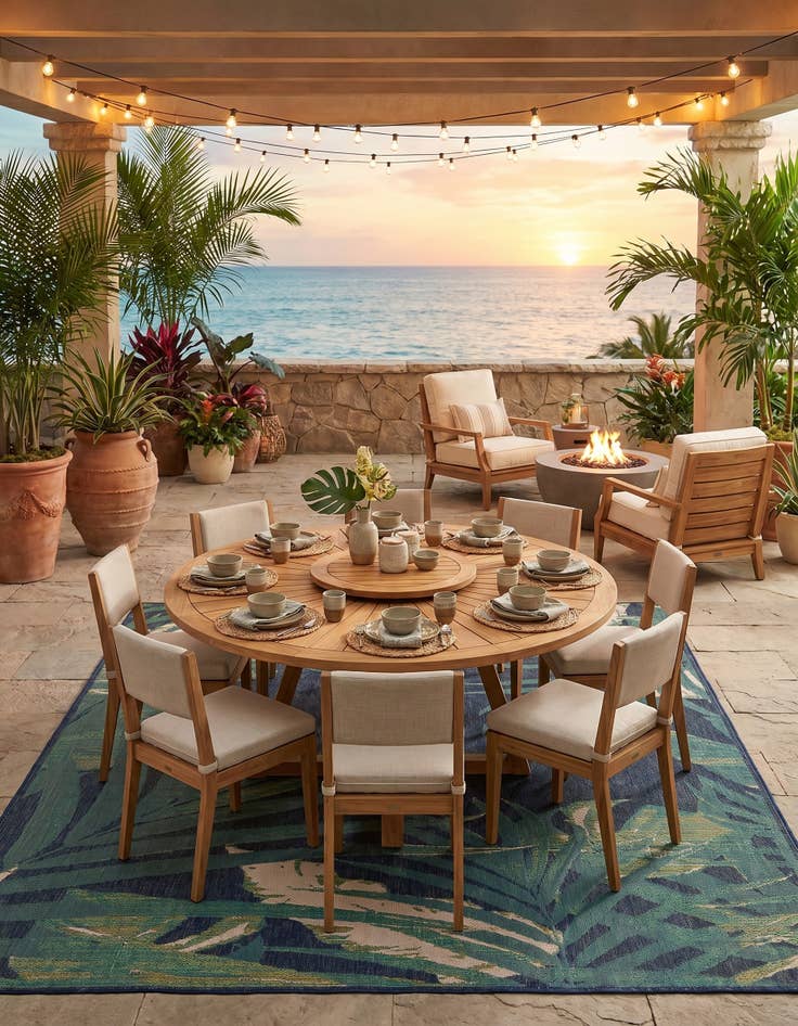 Detail image of 9' x 12' Easy-Clean Baja Indoor / Outdoor Rug