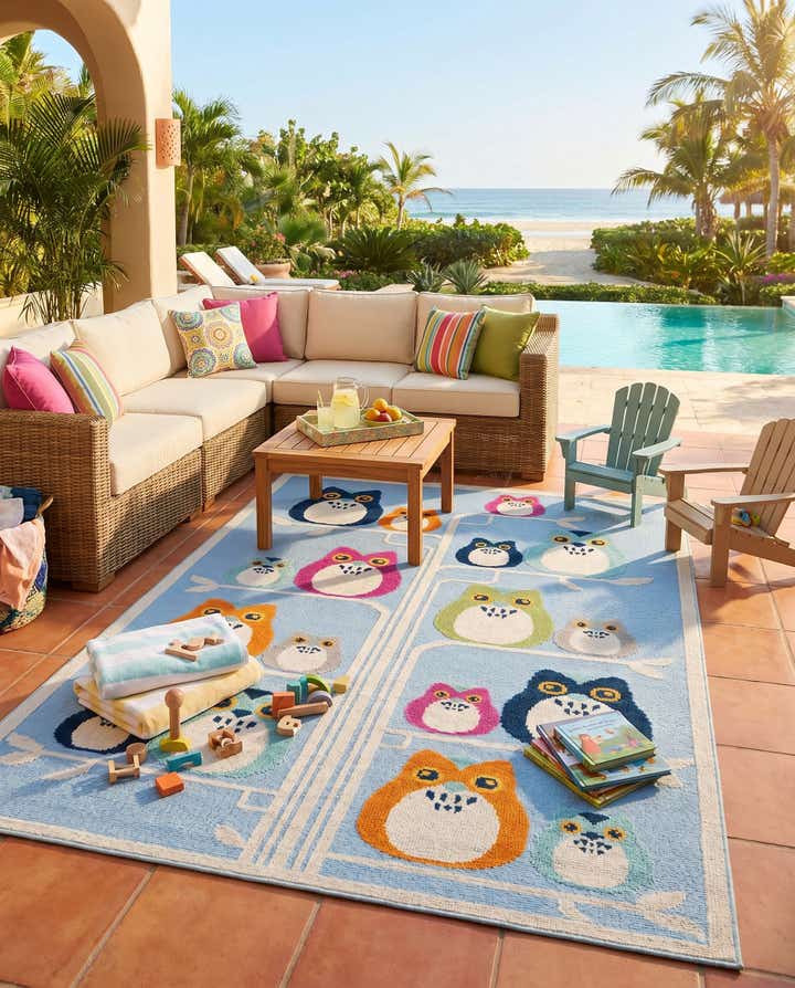 5' 3 x 7' 7 Easy-Clean Indoor / Outdoor Rug
