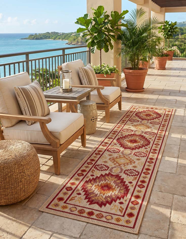 Detail image of 2' x 8' Easy-Clean Baja Indoor / Outdoor Runner Rug