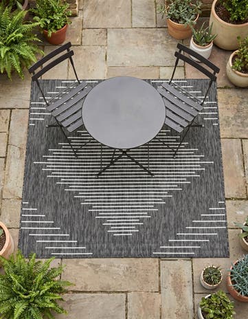 6' x 6' Easy-Clean Modern Indoor / Outdoor Square Rug
