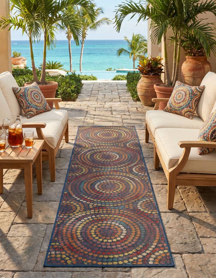Detail image of 2' 7 x 10' Easy-Clean Baja Indoor / Outdoor Runner Rug