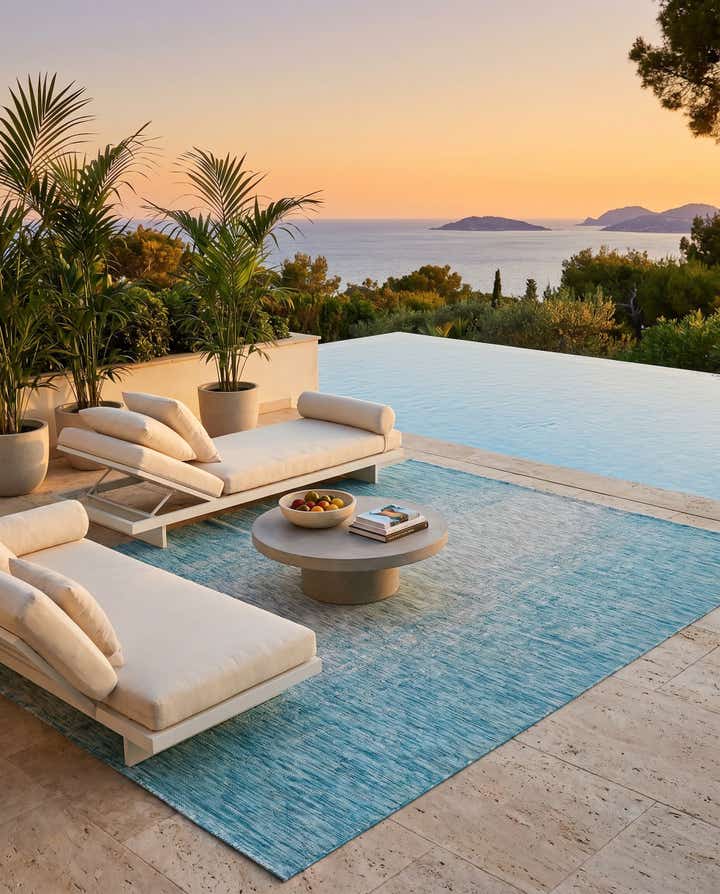 7' x 10' Easy-Clean Modern Indoor / Outdoor Rug