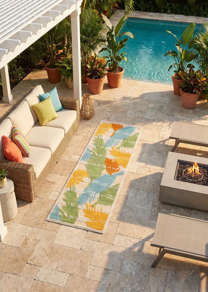 2' x 6' Easy-Clean Aruba Indoor / Outdoor Runner Rug