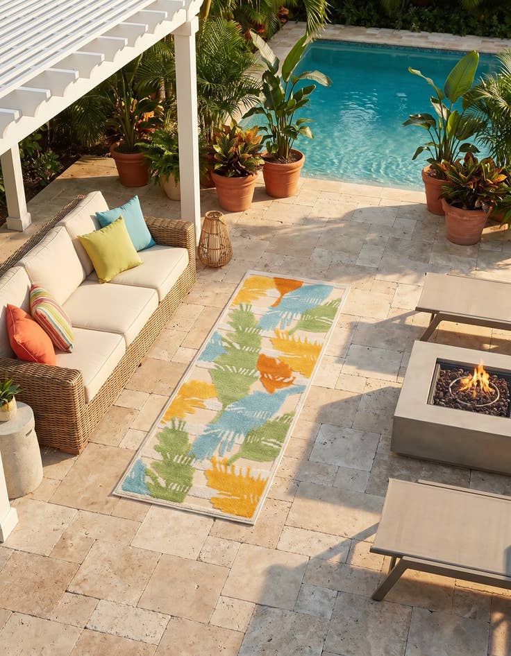 Detail image of 2' x 6' Easy-Clean Aruba Indoor / Outdoor Runner Rug