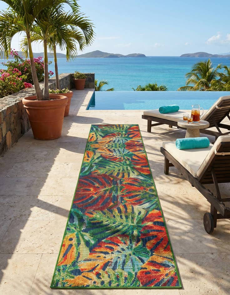 Detail image of 2' 7 x 12' Easy-Clean Baja Indoor / Outdoor Runner Rug