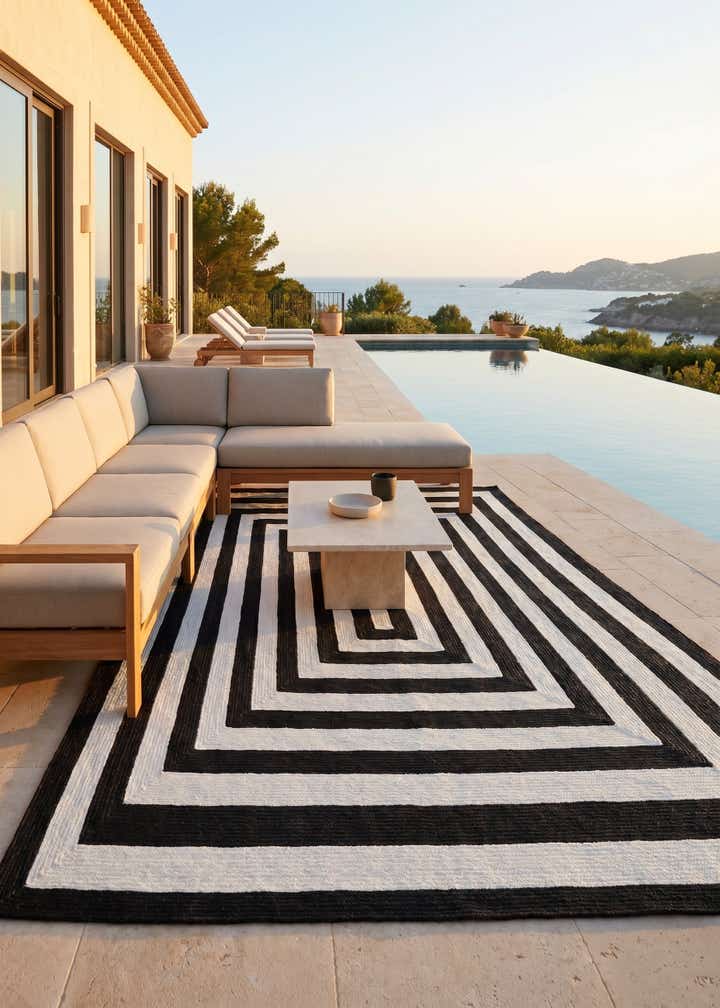 7' 10 x 10' Easy-Clean Eco Verse Washable Indoor / Outdoor Rug