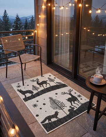2' x 3' Easy-Clean Holiday Indoor / Outdoor Rug
