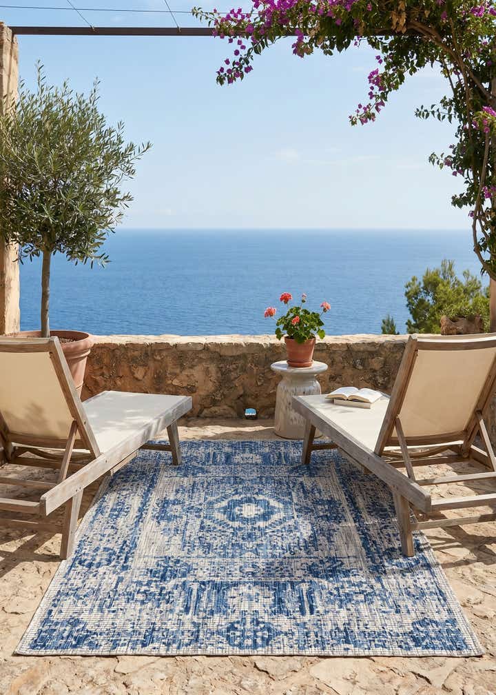 4' x 6' Easy-Clean Traditional Indoor / Outdoor Rug