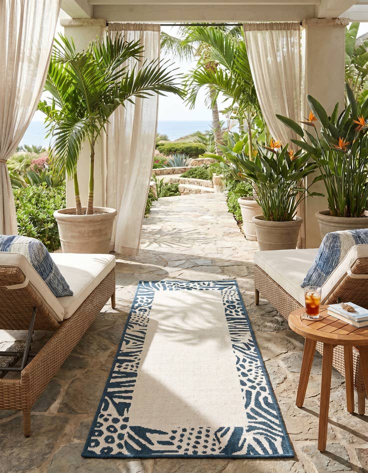 Detail image of 2' x 5' Easy-Clean Safari Indoor / Outdoor Runner Rug