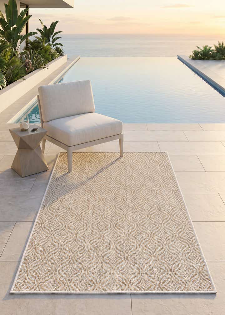 3' x 5' 3 Easy-Clean Lattice Indoor / Outdoor Rug