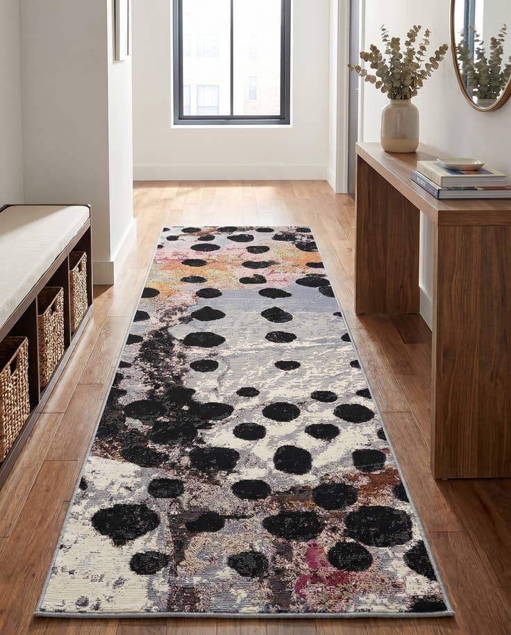 Detail image of 2' x 6' Easy-Clean Modern Indoor / Outdoor Runner Rug