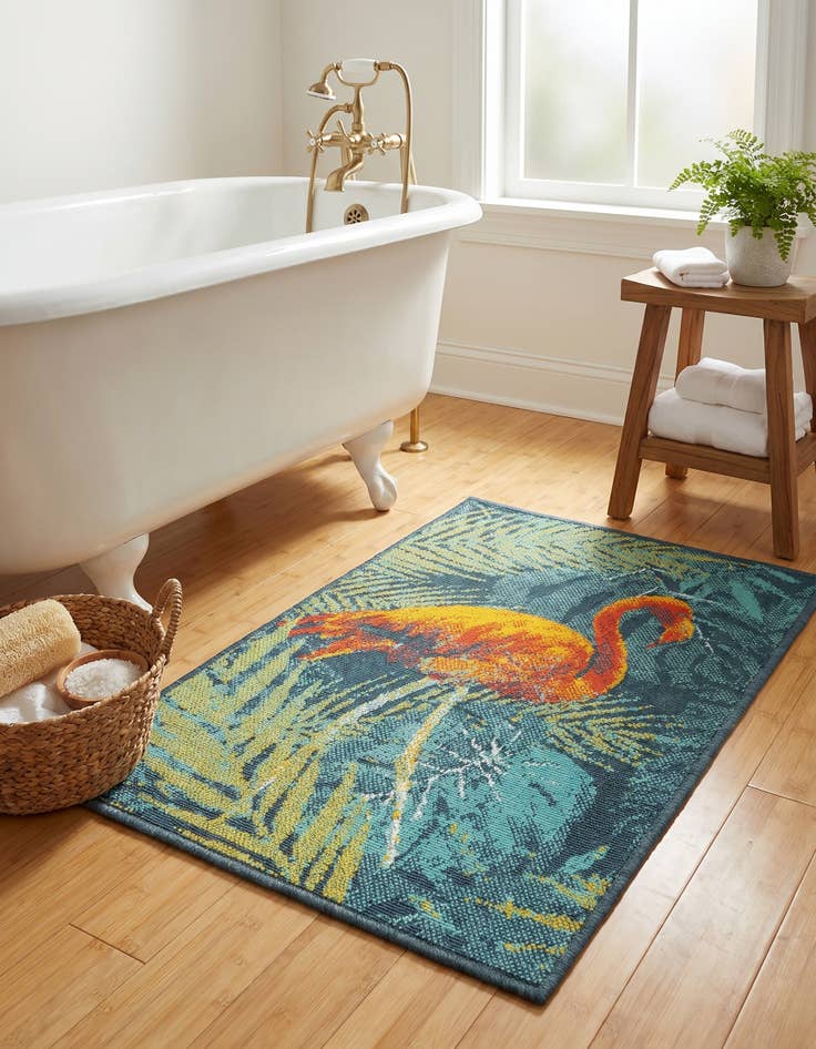 Detail image of 2' x 3' Easy-Clean Coastal Indoor / Outdoor Rug
