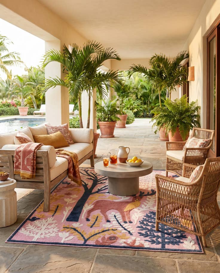 Detail image of 5' x 7' 7 Easy-Clean Indoor / Outdoor Rug