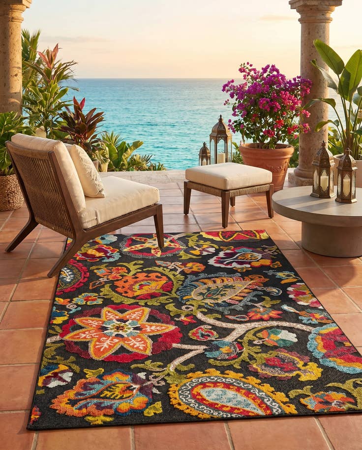 Detail image of 5' x 7' Easy-Clean Casablanca Indoor / Outdoor Rug