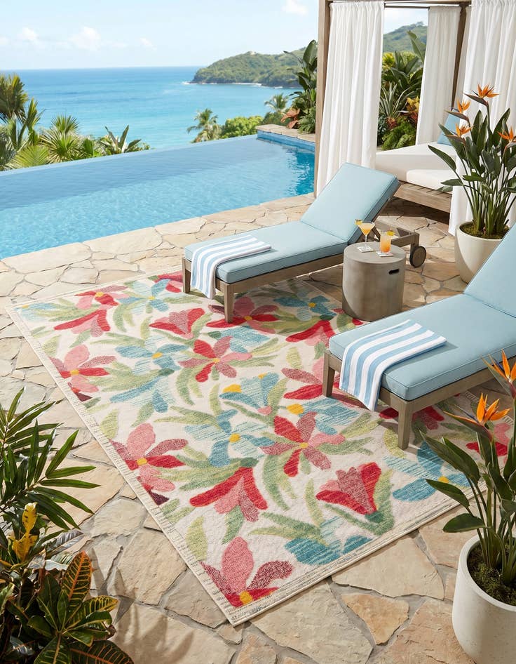 Detail image of 6' x 9' Easy-Clean Casablanca Indoor / Outdoor Rug