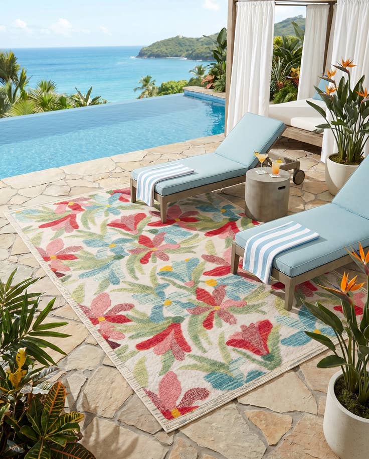 Detail image of 6' x 9' Easy-Clean Casablanca Indoor / Outdoor Rug