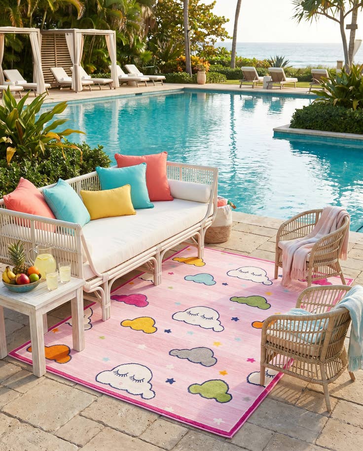 Detail image of 5' 3 x 7' 7 Easy-Clean Indoor / Outdoor Rug