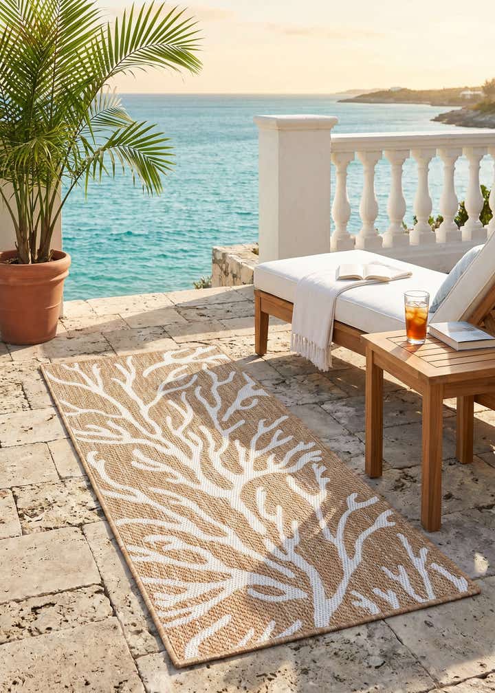 2' x 4' Easy-Clean Coastal Indoor / Outdoor Runner Rug