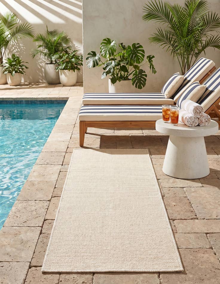 Detail image of 2' x 6' 1 Easy-Clean Jill Zarin Palm Springs Indoor / Outdoor Runner Rug