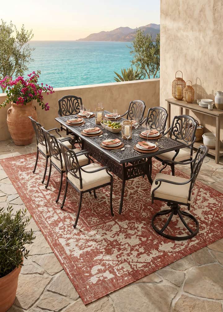 7' 10 x 10' Easy-Clean Jill Zarin Dubai Indoor / Outdoor Rug