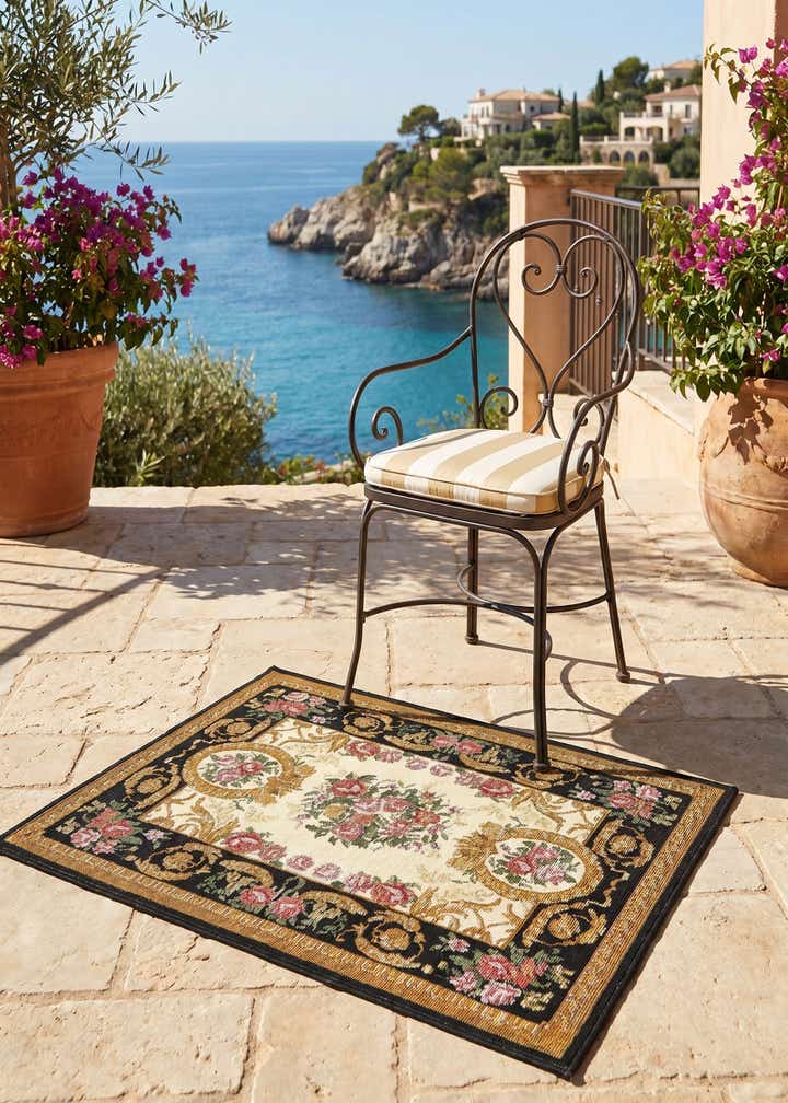 2' x 3' Easy-Clean Traditional Indoor / Outdoor Rug