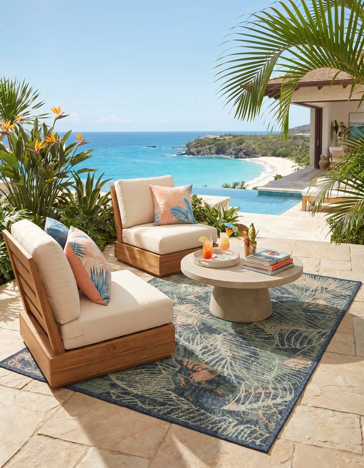 Detail image of 6' x 9' Easy-Clean Baja Indoor / Outdoor Rug