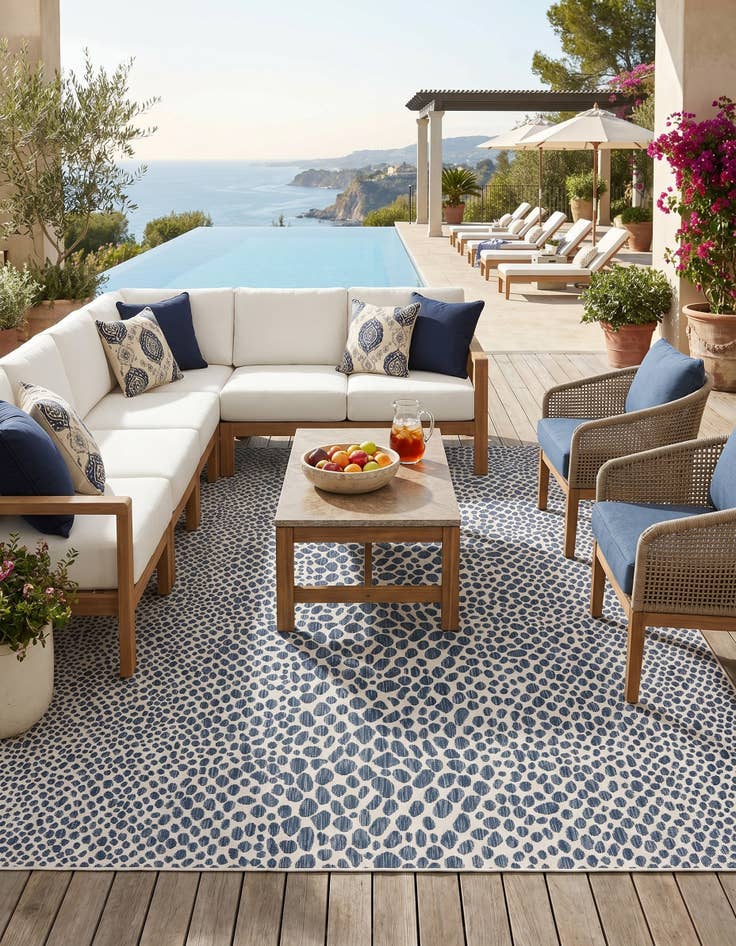 Detail image of 10' x 13' Easy-Clean Jill Zarin Cape Town Indoor / Outdoor Rug